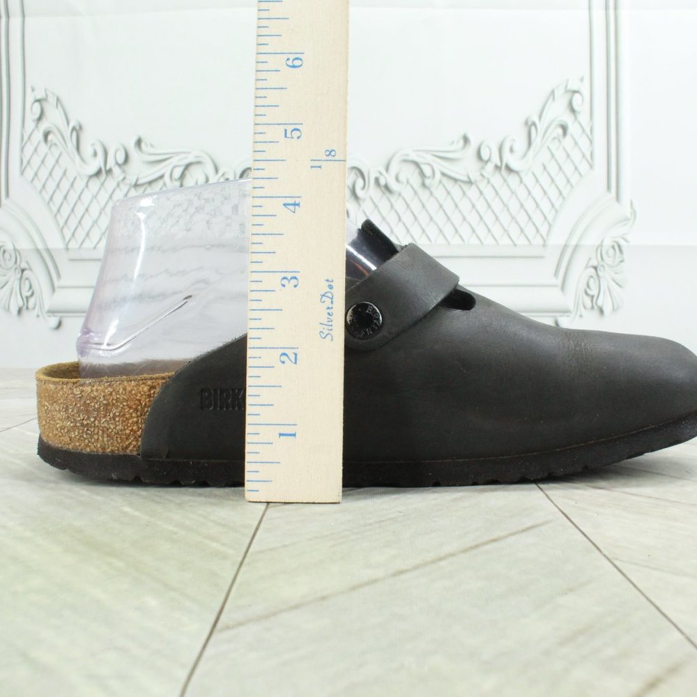 Birkenstock Betula Black Leather Comfort Slip On Mule Clogs Size 33 US 7 - Picture 6 of 9